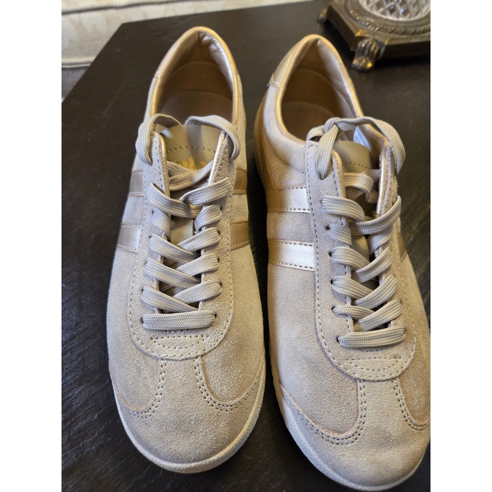 NEW! Gola Women's Bullet Pearl Trainers Suede Casual Sneakers Bone Size 7.5 $120 - Picture 12 of 14